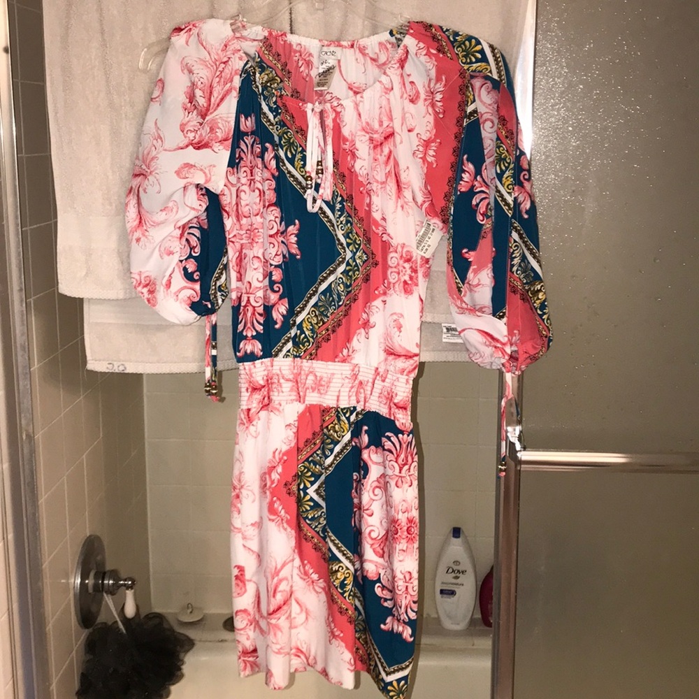 Crazy colored dress xs